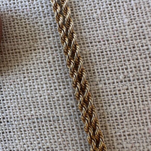 Victorian Pearl Slide Necklace Pocket Watch Chain 14k Yellow Gold 24" 18.7g - Picture 12 of 16